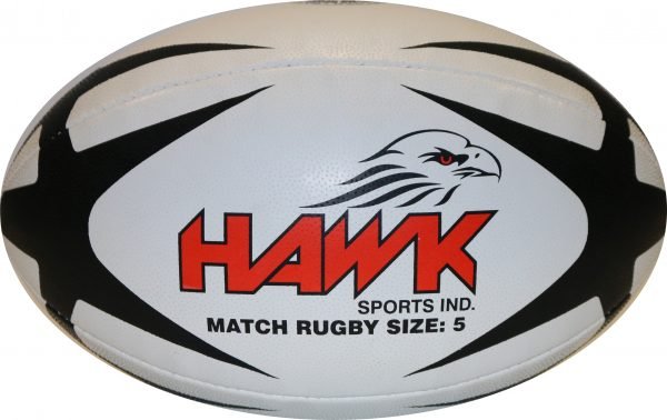 Match Rugby ball Size 5 Standard Grip Rugby ball 100% HandSewn, Brand Hawk ® - Image 4