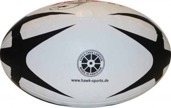 Match Rugby ball Size 5 Standard Grip Rugby ball 100% HandSewn, Brand Hawk ® - Image 2